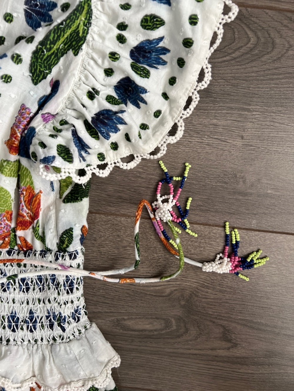 FARM Rio White Maxi Dress with Multicolor Floral Embroidery - Picture 3 of 10